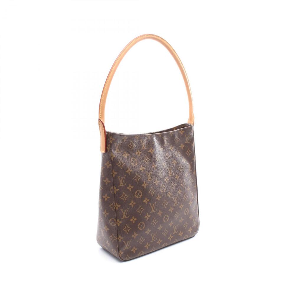 Louis Vuitton Bag Shoulder Canvas Brown Looping Monogram Leather Brown
